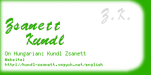 zsanett kundl business card